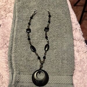 Elegant  glass Black Beaded Necklace